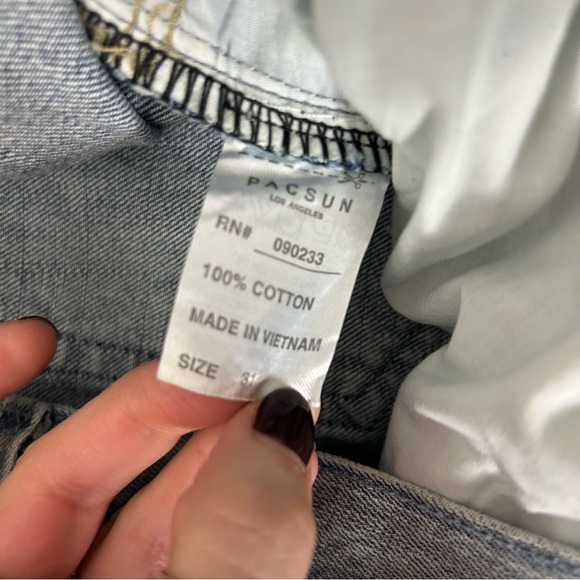 PacSun | Slim White Strip Jeans - Picture 8 of 11